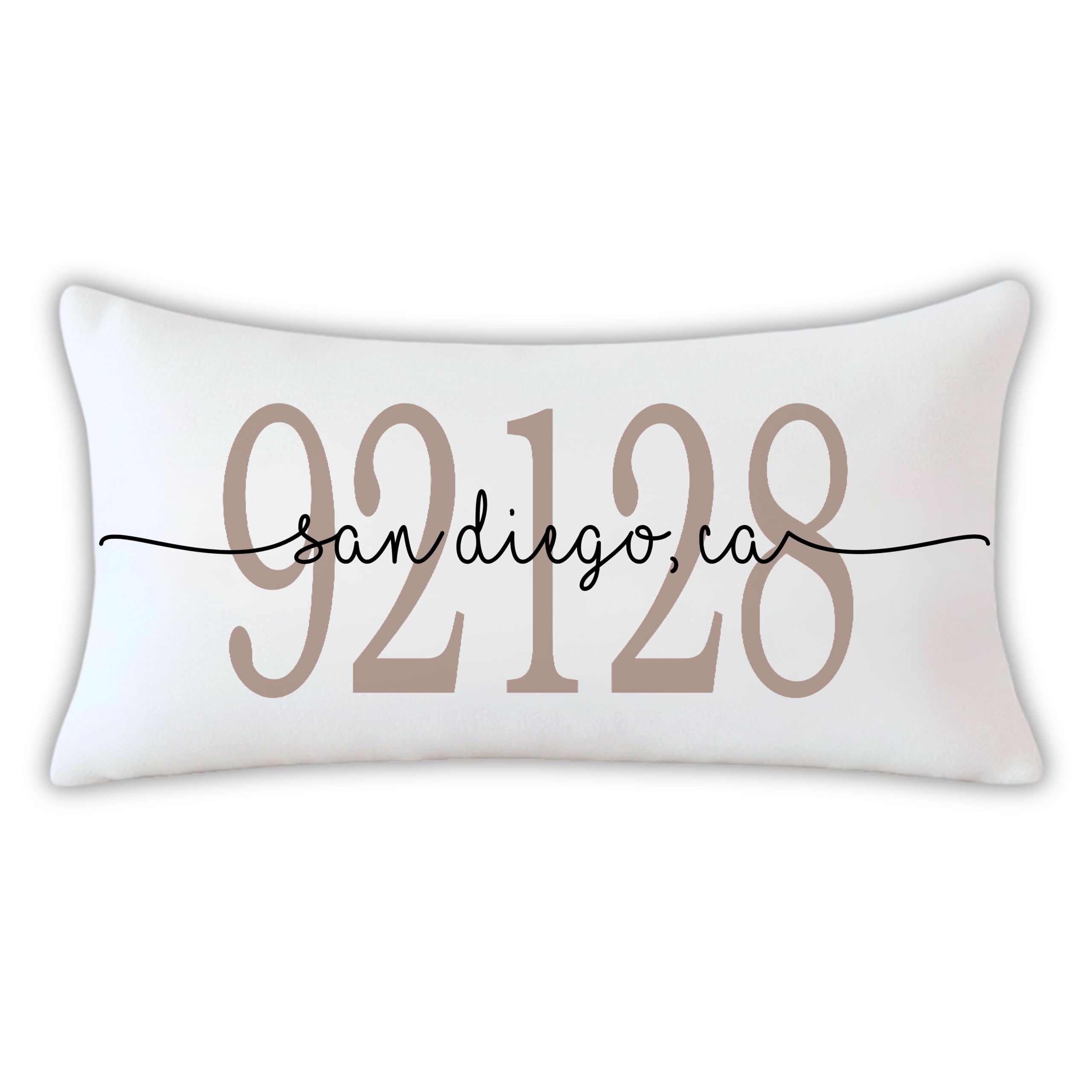 Personalized Address Pillow Custom Zip Code City Lumbar Throw Pillow for Entryway Bench Housewarming Realtor House Closing New