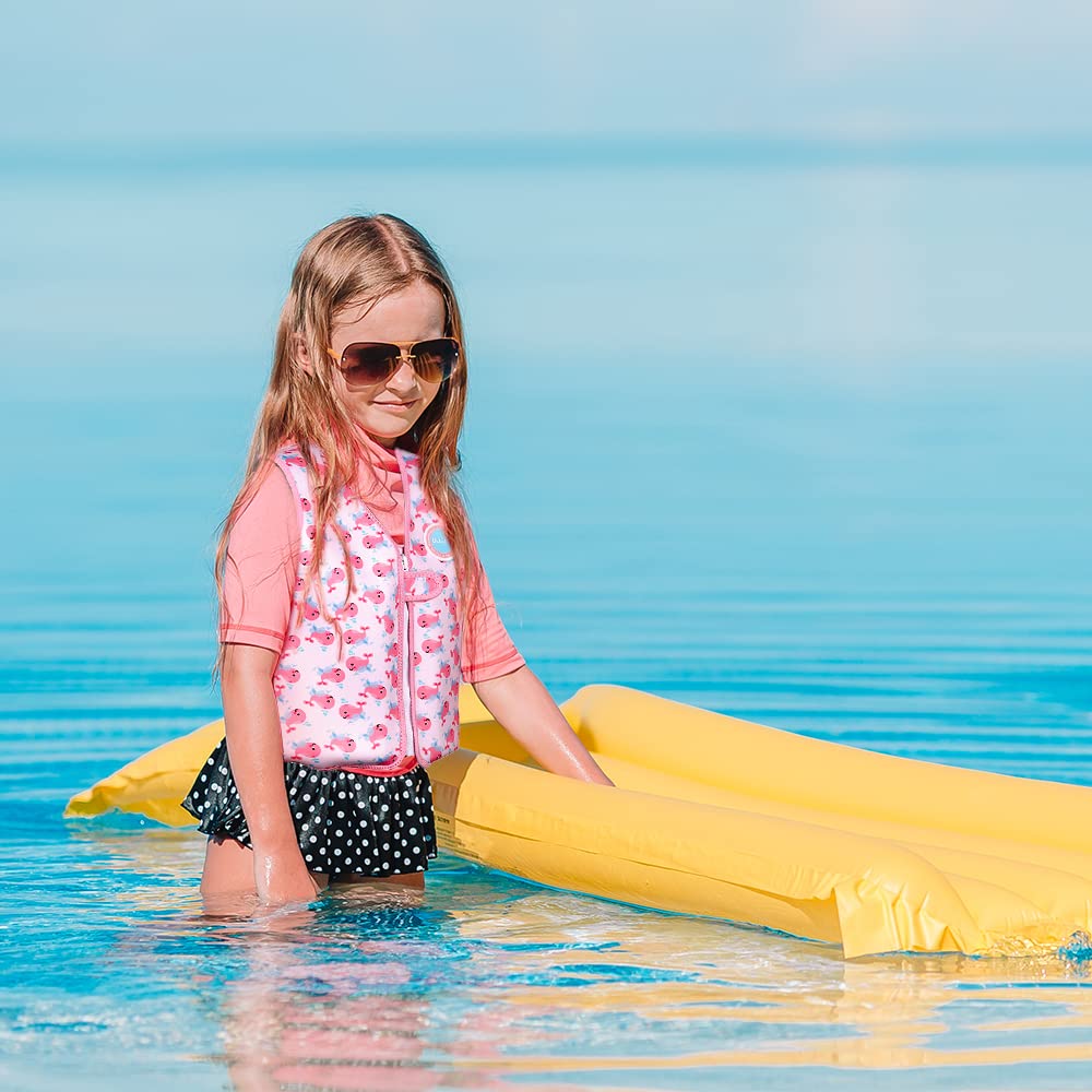 Boglia Kinder-Schwimmweste, Schwimmhilfe für Kleinkinder zum Schwimmenlernen, ultraweiche Neoprenjacke mit verstellbarem Schrittgurt für Schwimmen, Pools und Strand