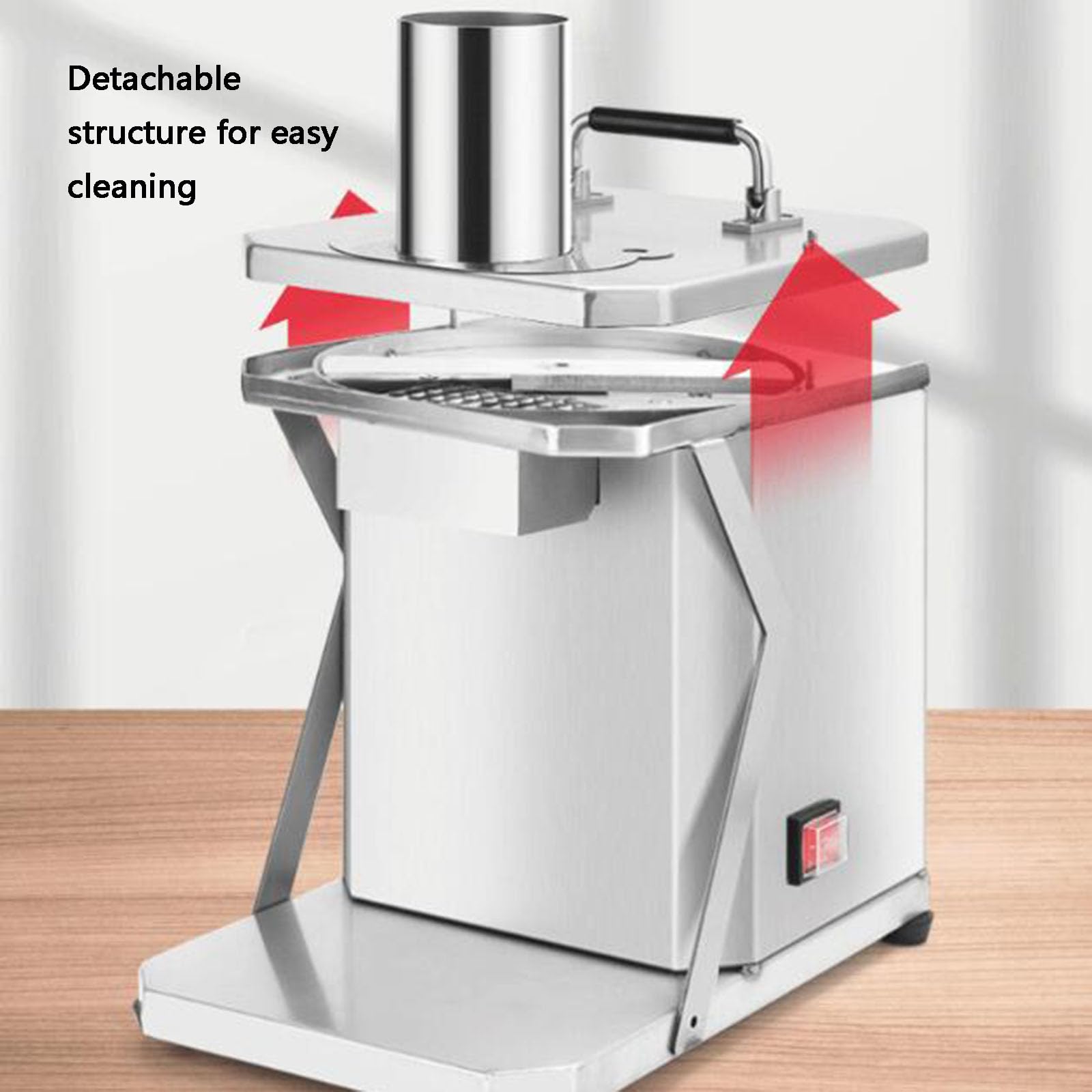 LYDZUSDP Electric Vegetable Dicer Slicer,Commercial Vegetable Cutter,Stainless Steel Automatic Fruit and Vegetable Cutter,Electric Fruit Cutter(10mm)