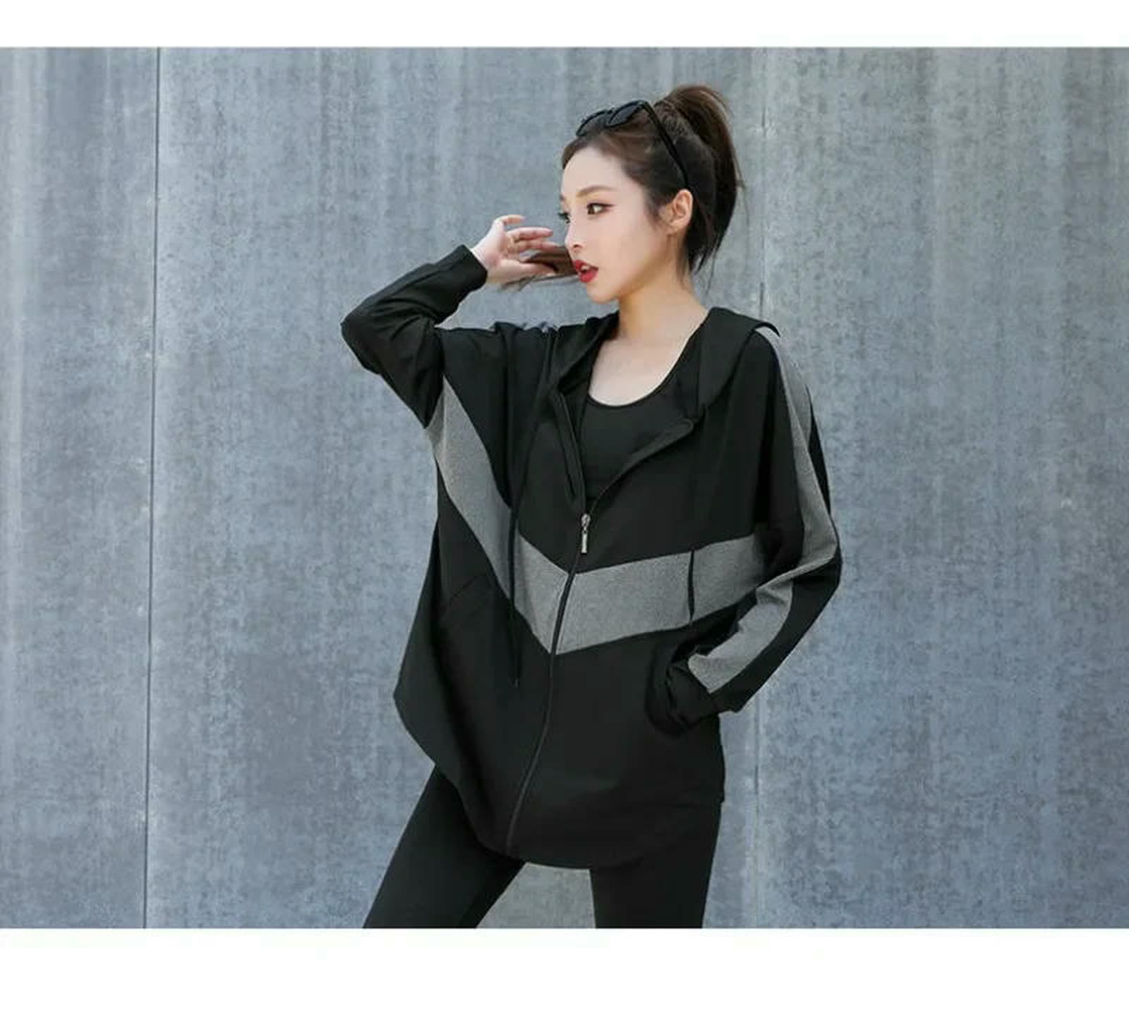 Shapewear kurtka sportowa biustonosz, legginsy 3-częściowy zestaw dla kobiet, dres treningowy, trening i siłownia, push up, joga-d 1-XXL