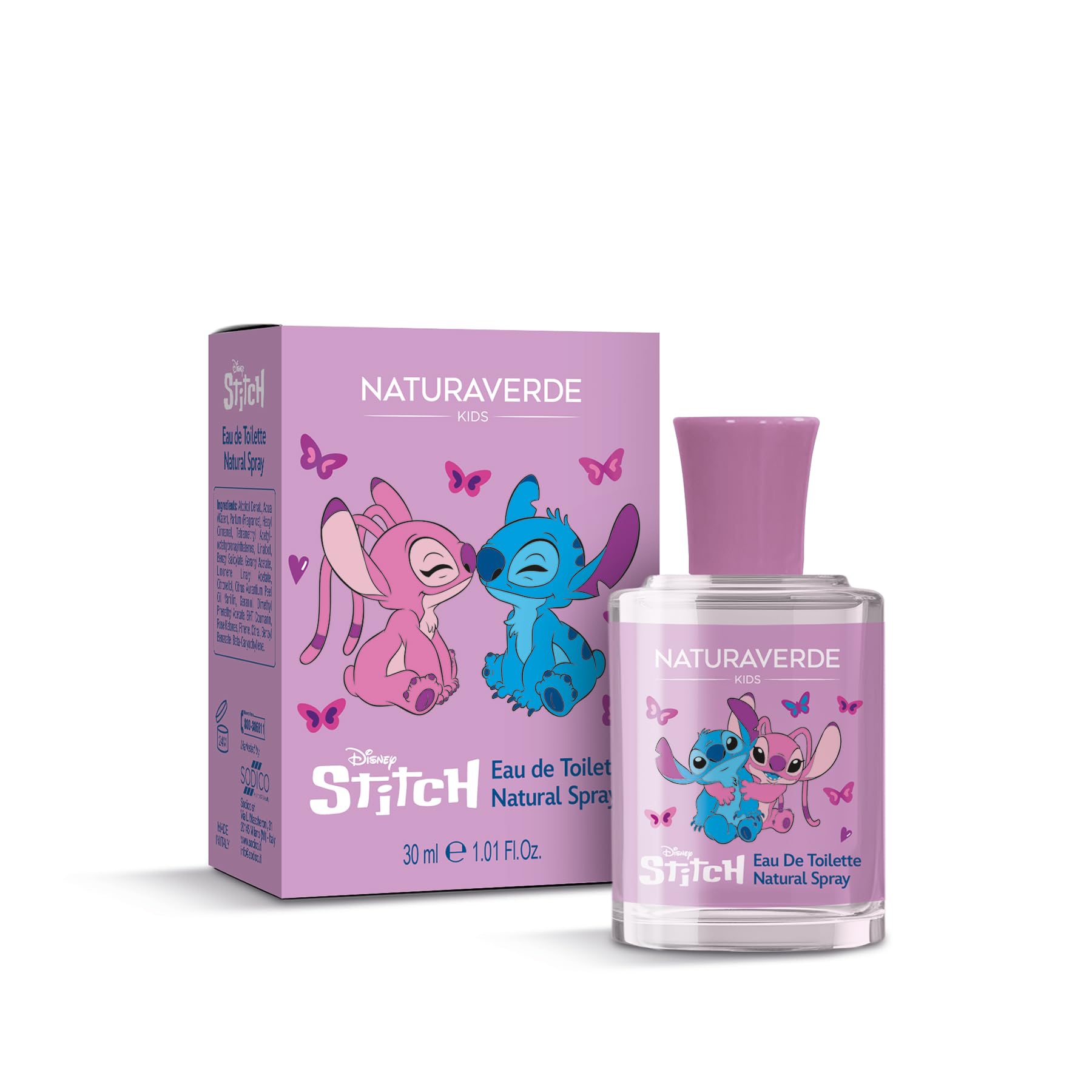 NATURAVERDE Kids -Stitch Eau De Toilette 30ml, Fragranza Leggera e Dolce per Bambine, Dermatologicamente Testato