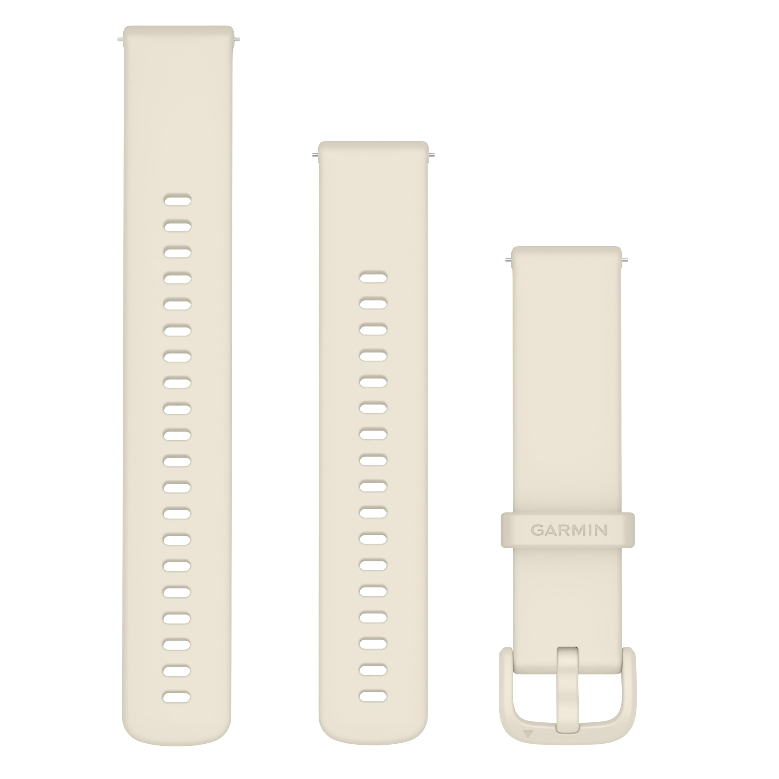 Garmin vivoactive 6 replacement 20mm Band, Quick Release, 2 sizes included, Silicone, Original accessory, Bone
