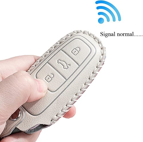 Miniatura 4 de SANRILY Funda de piel de vaca para llavero Audi, Rosado