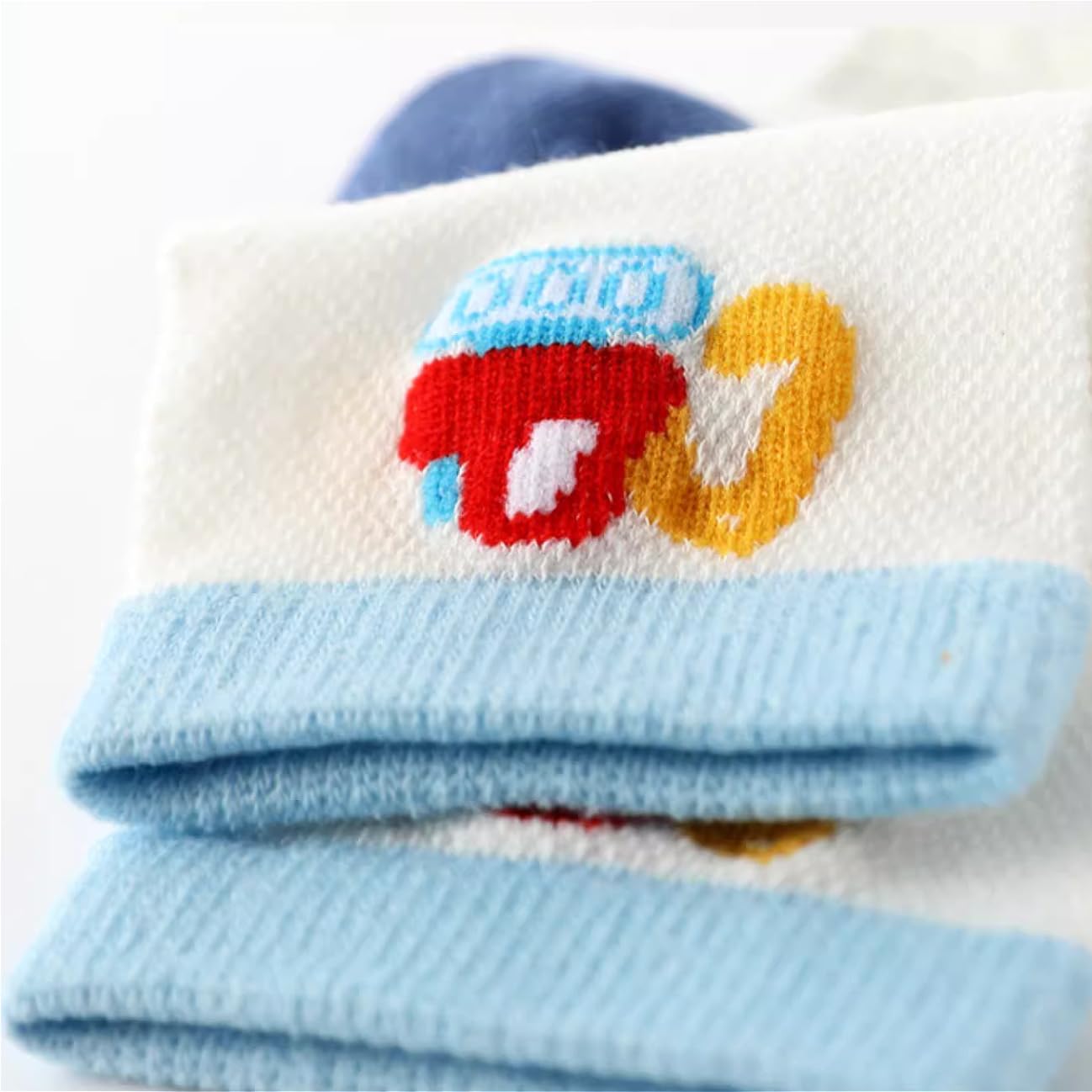 Summer Thin Cotton Short Socks Cartoon Car Crane Fashion for Kids, Mesh Ankle Socks for Boys and Girls Baby Crew Socks