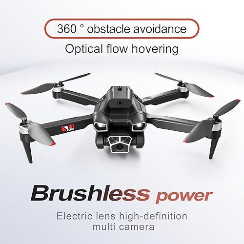 Miniatura 5 de Drones de motor sin escobillas con 5 cámaras Resistencia al viento Modo sin cabeza Control de gestos FPV Drone para adultos RC Drone para