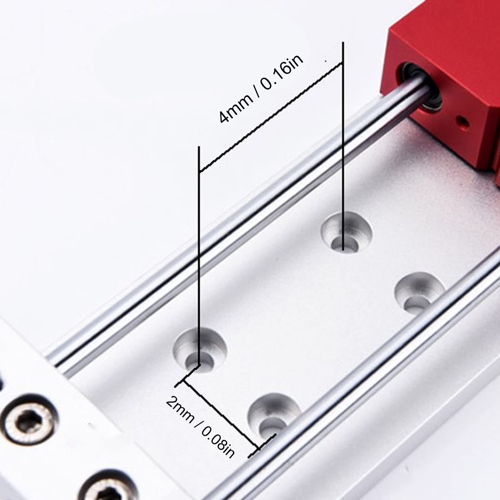 Zakres Mocowania 0-100 Mm Imadło Stołowe ze Stopu Aluminium, Mini Wiertarka Imadło z Otworem Zaciskowym Imadło Stołowe Równoległe Imadło Maszynowe Narzędzie do Rzeźbienia w