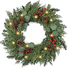 Pine Wreath With Red Berries