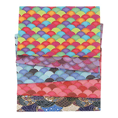 Earthily Baumwollstoff Patchwork Stoffe - Stoffpaket für Patchwork DIY, 5 Stück Weihnachten Pattern Baumwolltuch Stoffpaket für Halloween Weihnachten Dekoration 50x50cm Cover