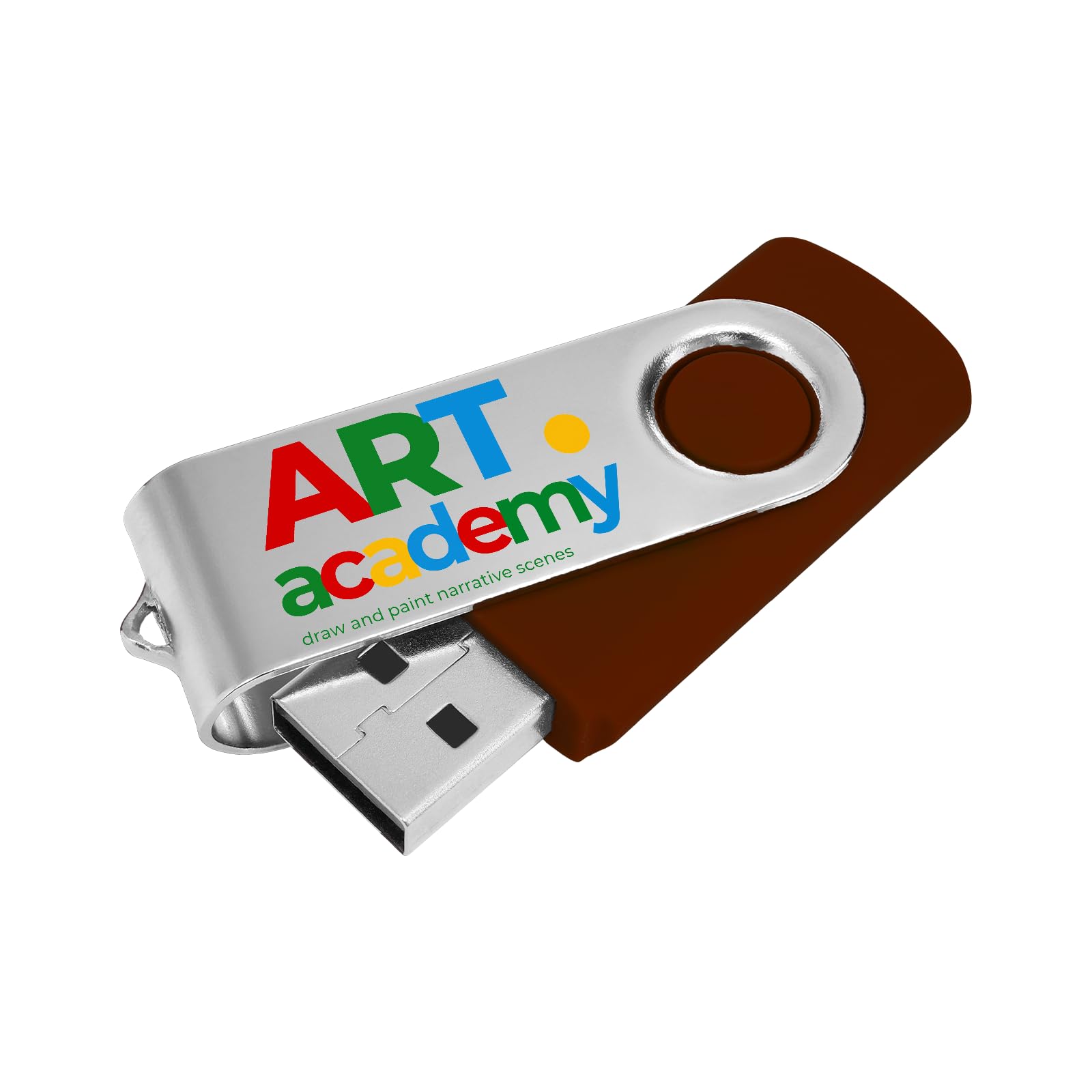 Zestaw 50 niestandardowych pendrive'ów USB 32 GB USB 2.0, spersonalizowane pendrive z logo do biznesu, wydarzeń, drukowania tekstu lub obrazu, niestandardowe karty pamięci JBOS - brązowe