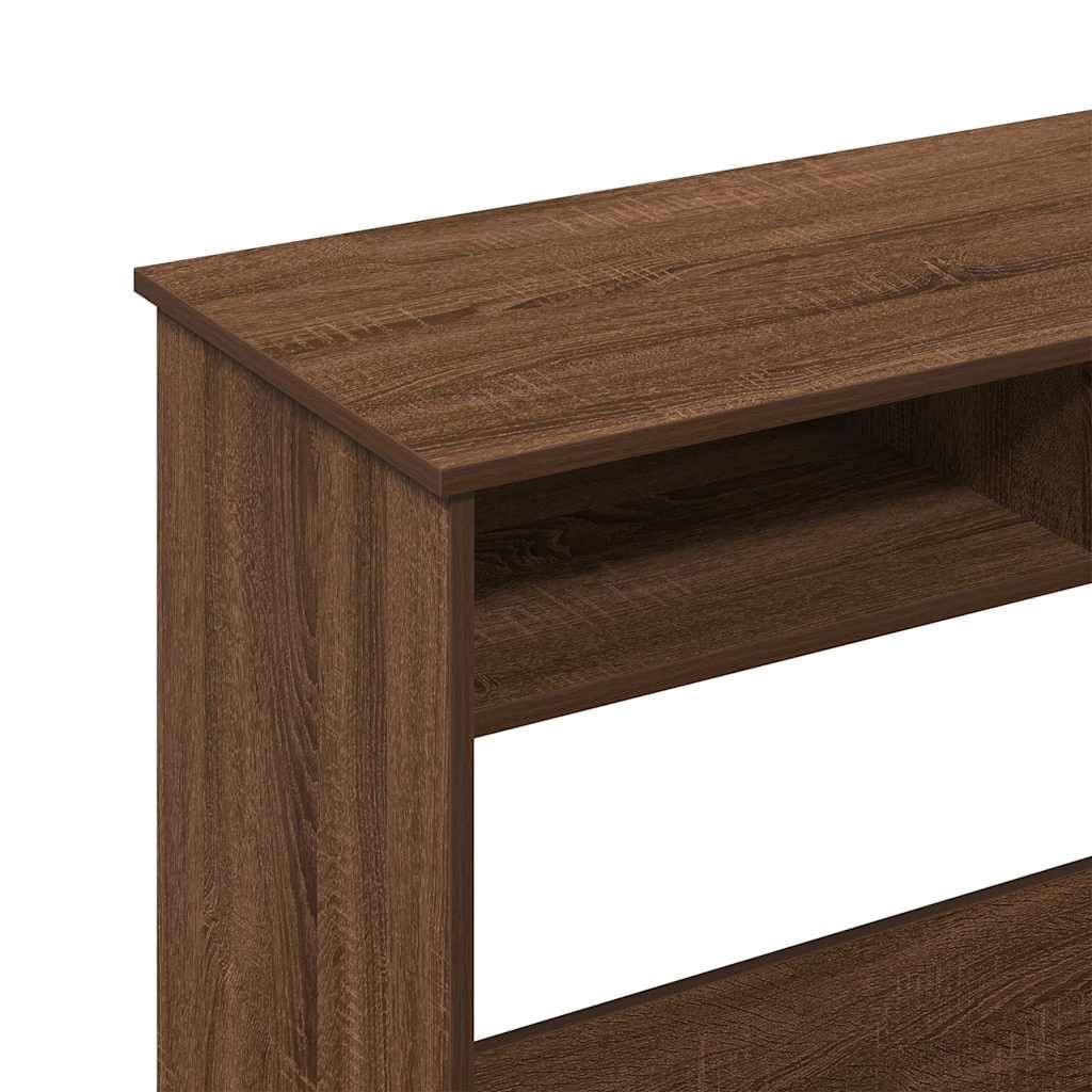 Escritorio con aspecto de roble marrón 80 x 40 x 75 cm, mesa de oficina de material de madera resistente con amplia superficie de trabajo para ordenador, documentos y portátiles, versátil