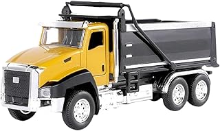Milageto Cement Dump Truck Pull Back Mini Auto Dumping Simulated Rotatable Small 1/50 1:50 Movable Van Ornament Figurine for Kids Girls Toddler Boys, Cement Dump Truck
