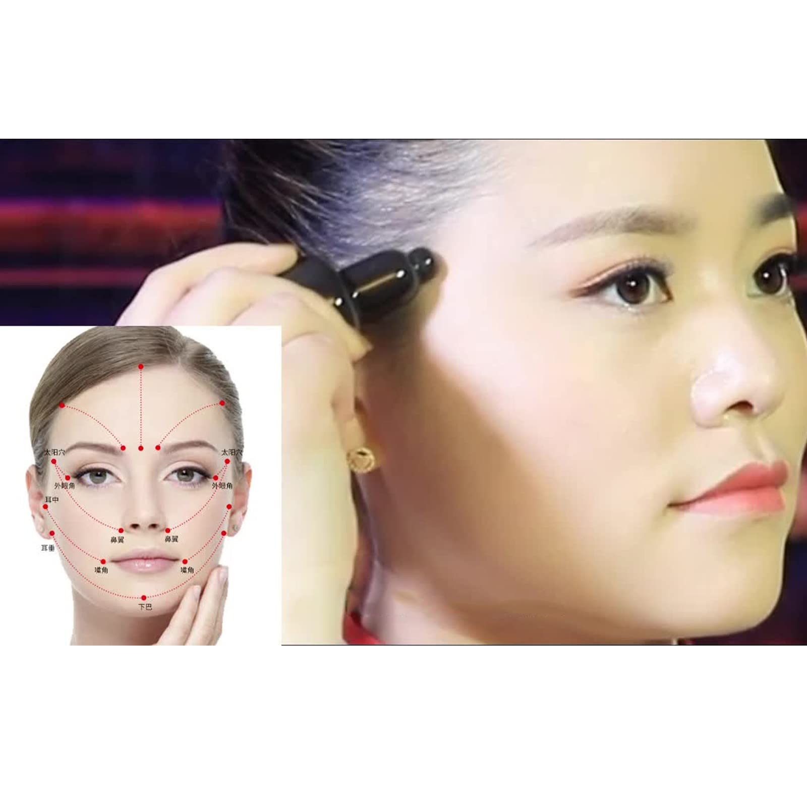Pierre d'énergie Massage des Yeux électrique Masseur de Visage Chaud Stylo d'acupuncture des Yeux Appareil de beauté Ascenseur Visage Shaper Spa Anti-âge Rides