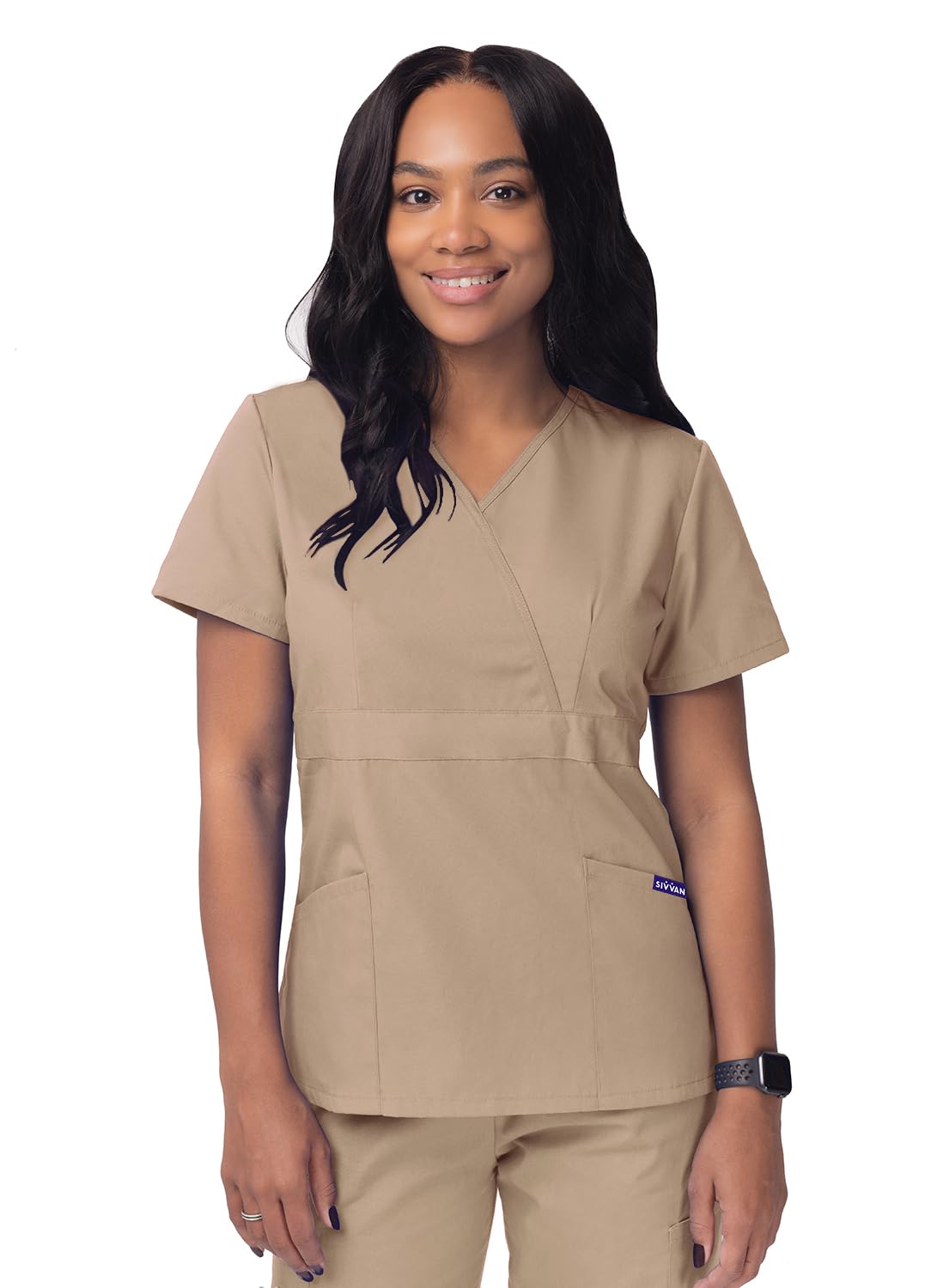 Sivvan Women's Scrubs Mock Wrap Top (Available in 15 Colors) — view 17
