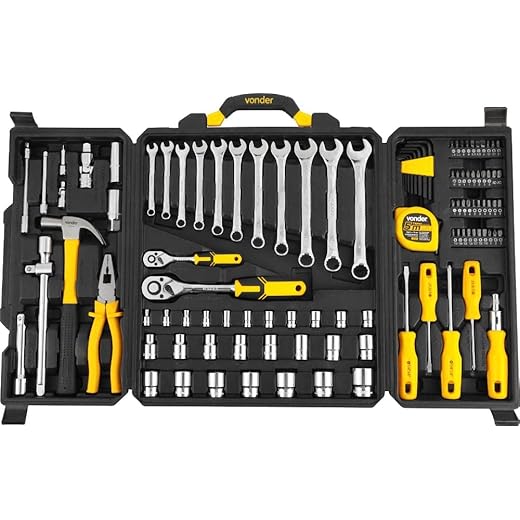 Jogo de Ferramentas com 110 peças para Mecânico Vonder