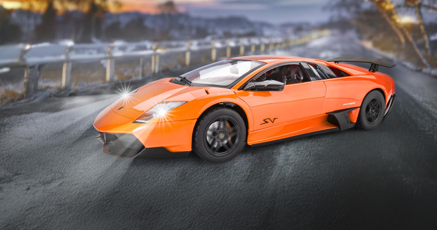 Carson 1:14 Lam.Murcielago SV2.4G 100% RTRorange - Coche teledirigido, iluminación LED, RC, vehículo RC, RC Auto 1:14, Juguete teledirigido