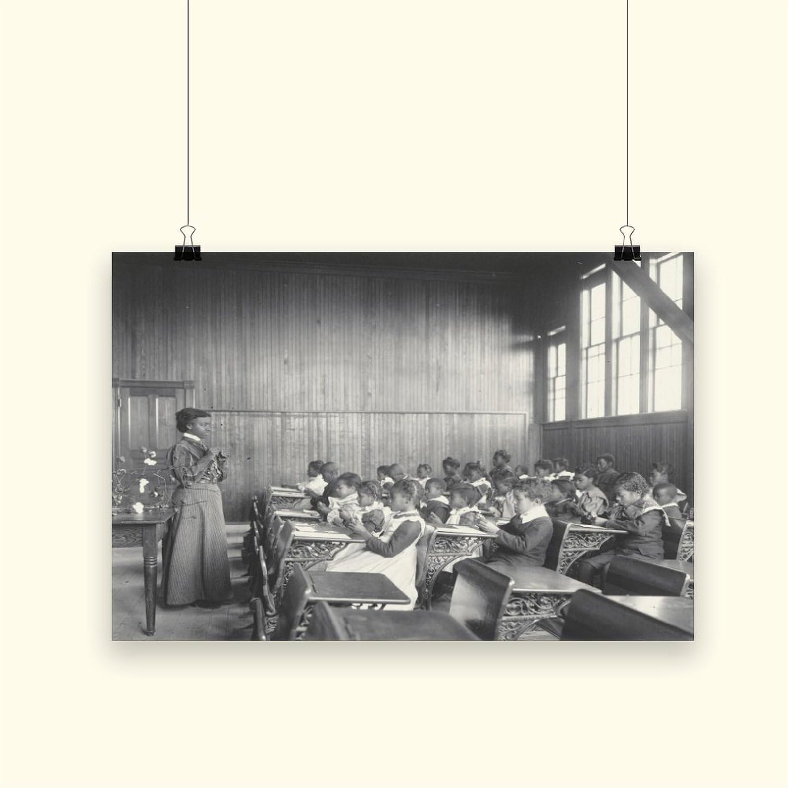 F I N U C B Afroamerykanie studenci i nauczyciele fotografia 1899-1900 wydruki plakaty płótno dekoracyjne obrazy sztuka ścienna do biura Unframe 61 cm dł. x 91 cm szer