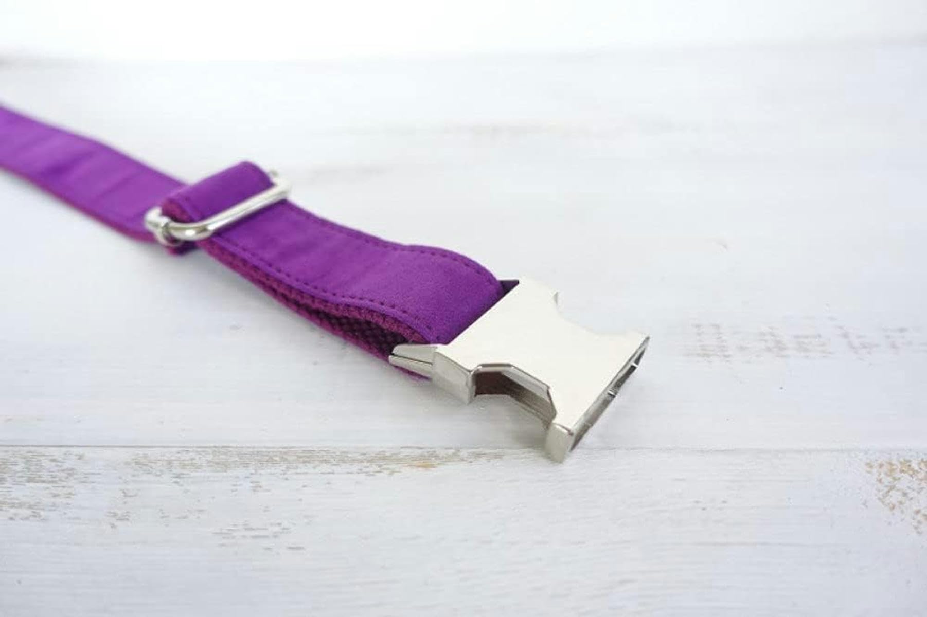 Halsband Poly Satin und Nylon lila 5 Größen Hundehalsband und Leine-Hundehalsband-XL