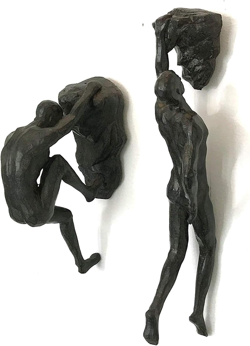 Sifcon Wall Art Sculpture - 2 x ROCK CLIMBING MEN (32cm + 22cm) Boxed