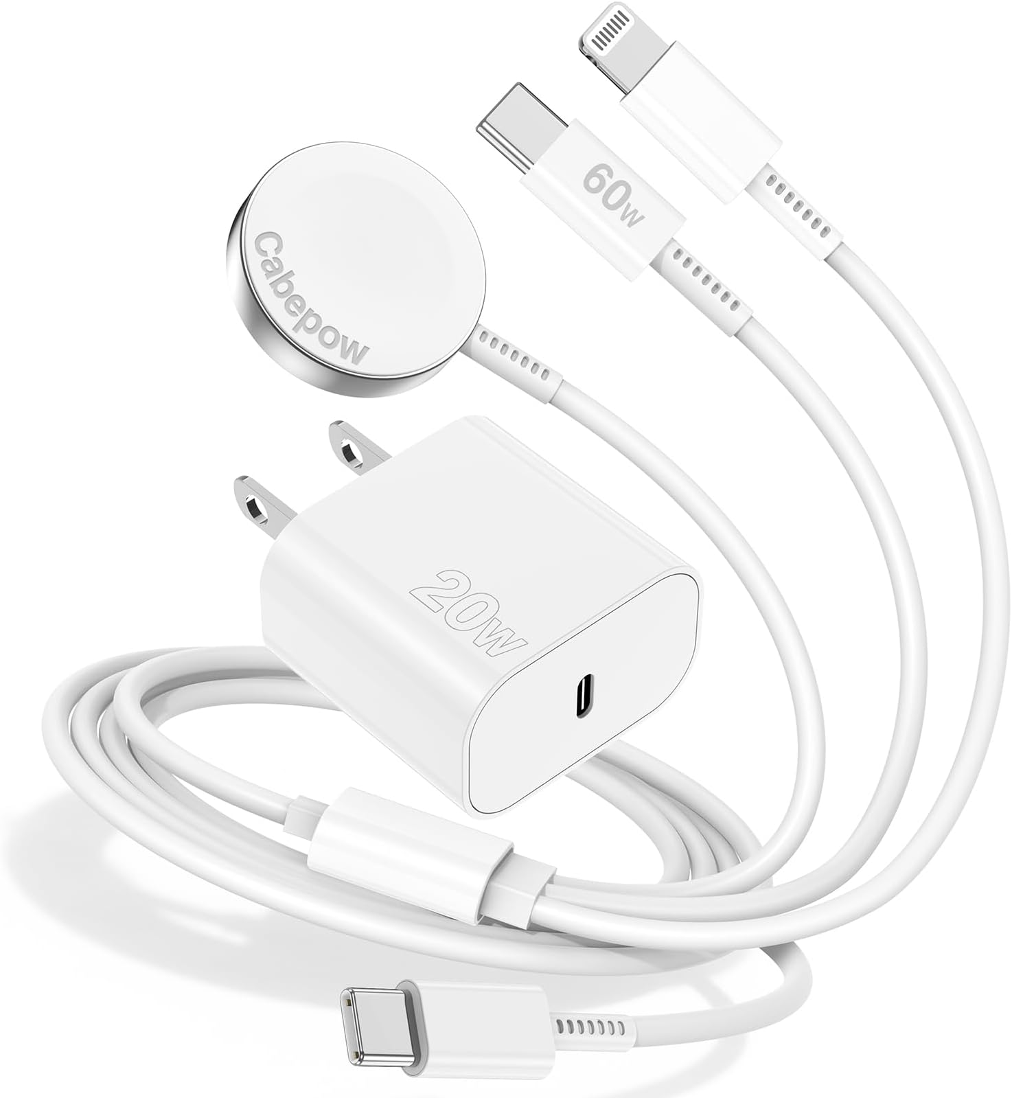 2 Pack 2025 Upgraded Apple Watch Charger USB C Cable Magnetic iWatch Charger Fast Charging Cord 3FT for Apple Watch Ultra 3/SE 3/Series 11/10/Series 9/Series 8/7/6/5/4/3/Ultra/SE/SE 2-White