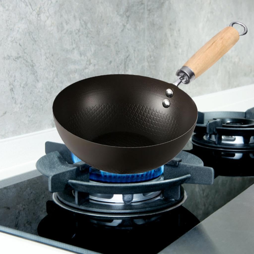 predolo Versatile Iron Wok for Induction Cooking and Outdoor Use, 24CM