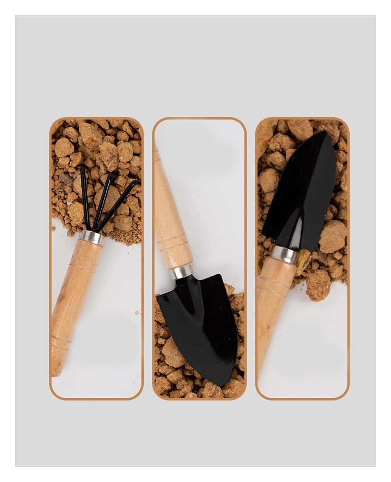 Juego de herramientas de jardinería - Paleta ergonómica y de jardín para plantar suculentas y flores (Big B 1 juego)