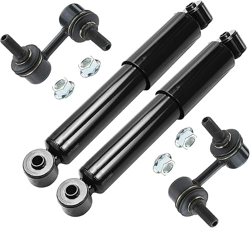 Detroit Axle - Kit de amortiguadores traseros de 4 piezas para Nissan Pathfinder 2005-2012, 2 amortiguadores, 2 barras estabilizadoras 2006 2007