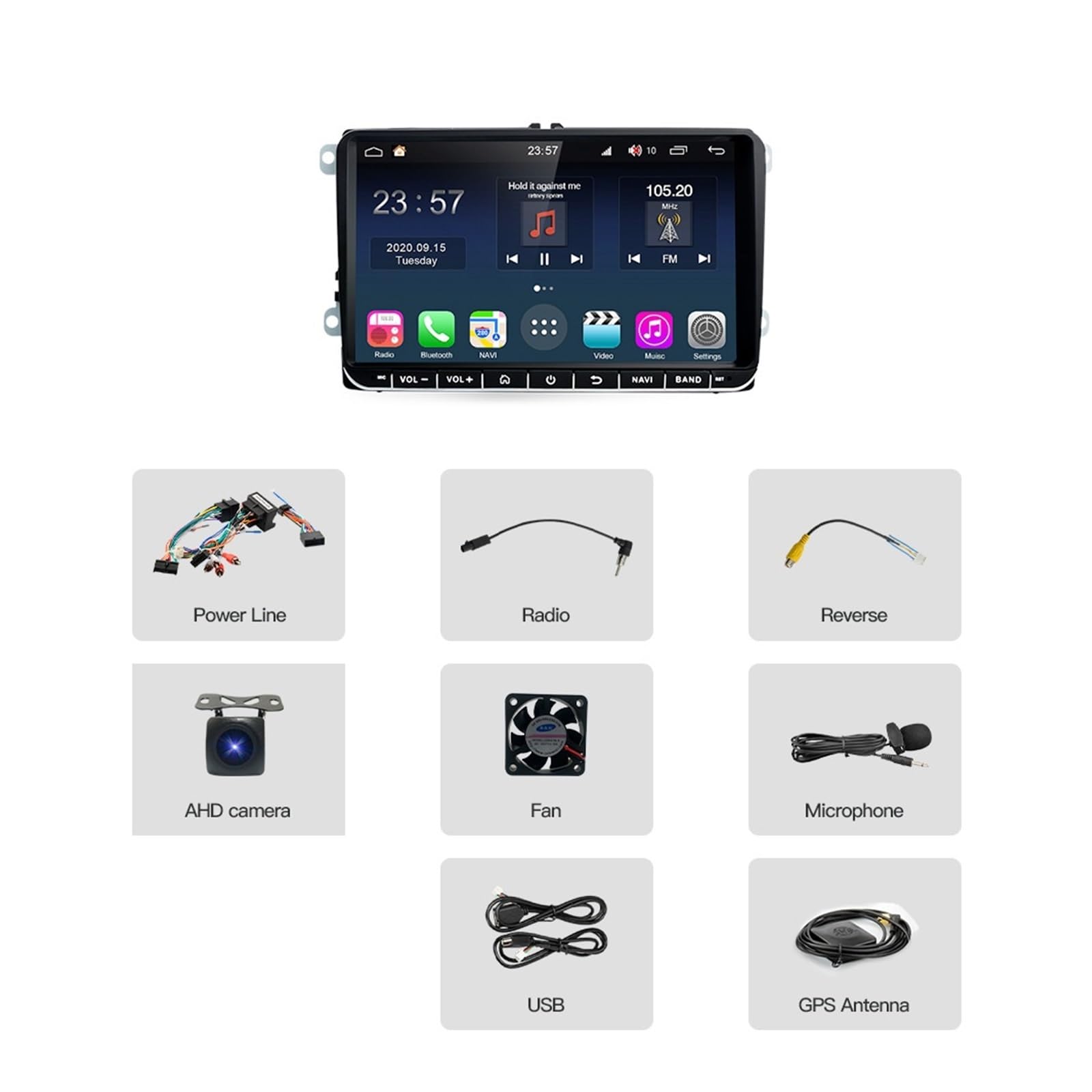 Lettore multimediale autoradio Chiaro E Responsive(2 16G Fan-Cam)