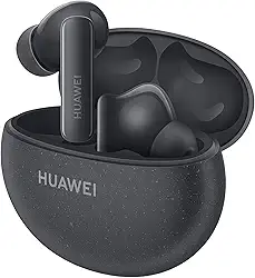 Fone de ouvido sem fio bluetooth TWS, FreeBuds HUAWEI 5i, branco, até 28 horas de reprodução, cancelamento de ruído ativo de 42dB