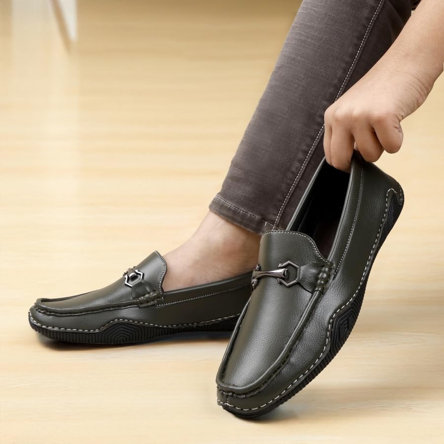 Image of WUGATTI Men's Suede Office Wear, Trendy & Lightweight Slip-On Loafers