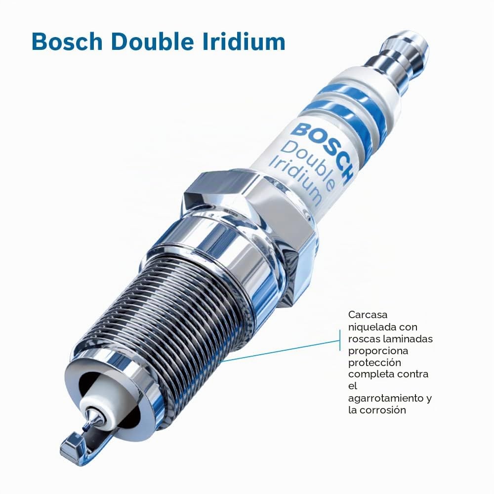 Bosch 9621 doble Iridium Spark Plug – 4 x vida útil