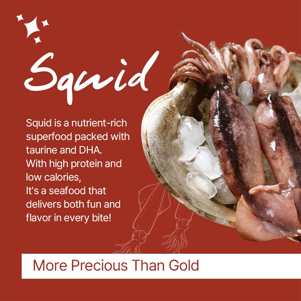 BarunJungdam Bibim Squid Jeotgal | Korean Spicy Seasoned Squid | Chewy & Savory Seafood Side Dish | Traditional Korean Fermented Food | Ready to Eat | 8.8oz (250g)