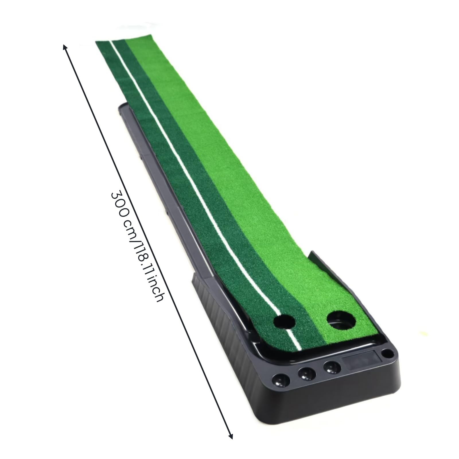 Sharplace Entrenador de Putt de Golf Alfombra de Putt Tapete de Práctica Green con Superficie Que Imita Señal de Alineación Adecuado para Interiores Salón Oficina Garaje