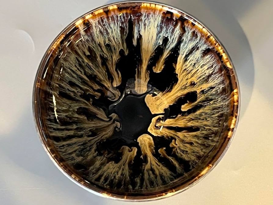 Amazon.co.jp: 茶道具 天目茶碗 建盞 けんさん 桶谷定一 共箱