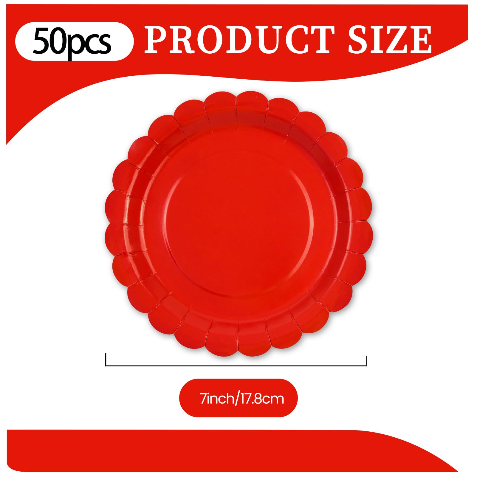 HFBOBP 50 piatti di carta a quadretti, 17,8 cm, piatti da