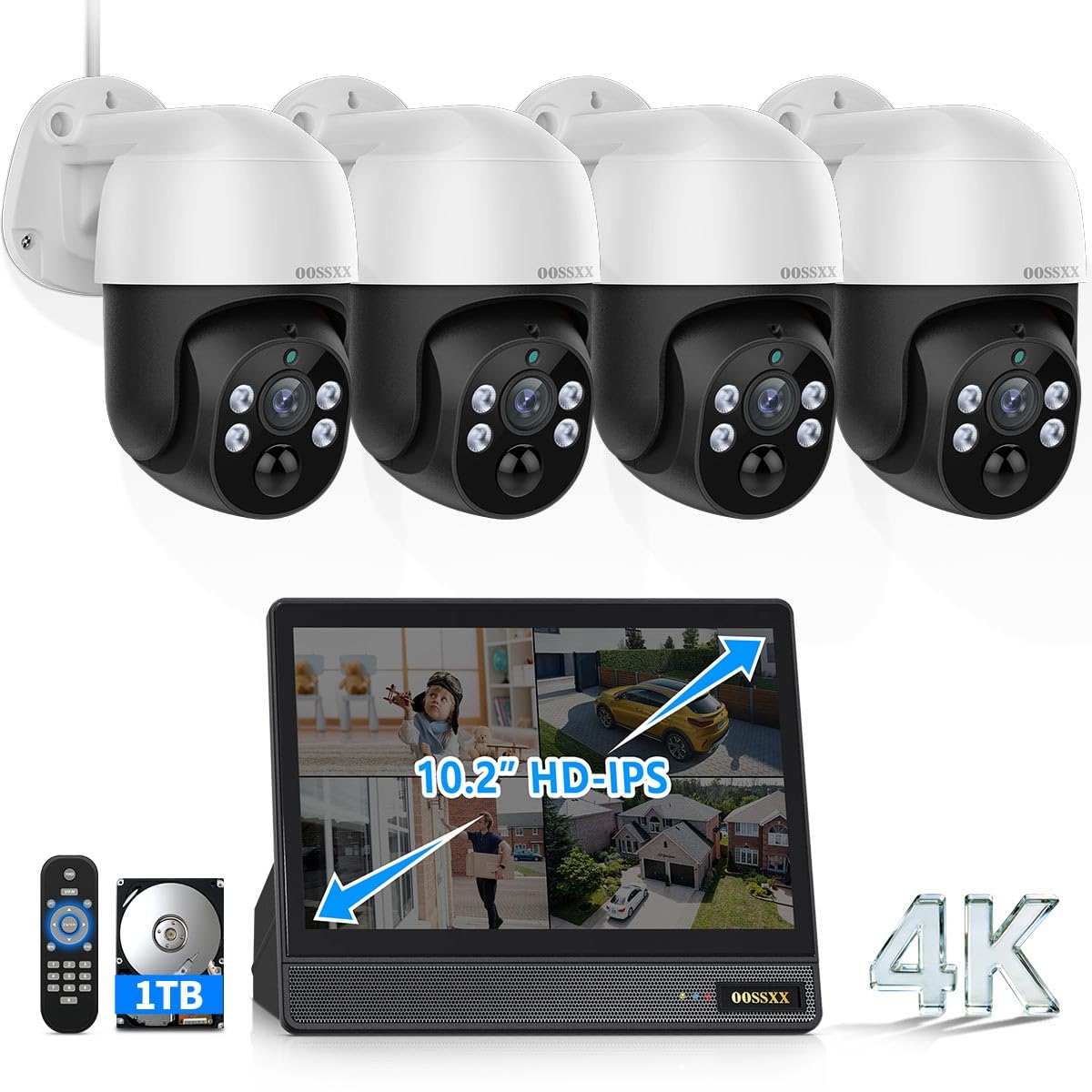 Amazon.com : OOSSXX (2026 New) 4K PoE PTZ Security Camera System