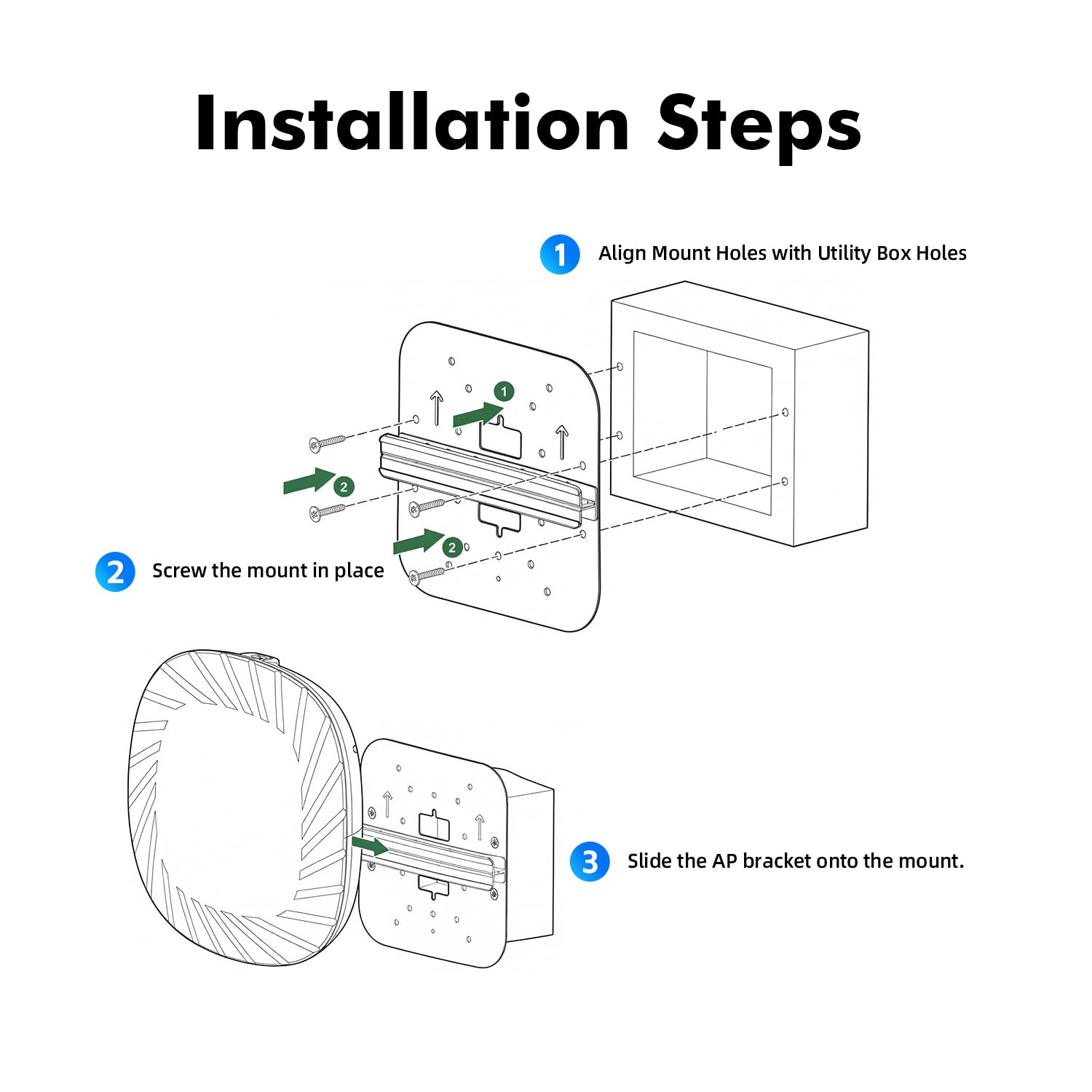 Kit di staffe di montaggio per punto di accesso wireless, per HP, Aruba AP-MNT-MP-E, metallo, supporto da parete, anello di serratura, cassetta degli attrezzi