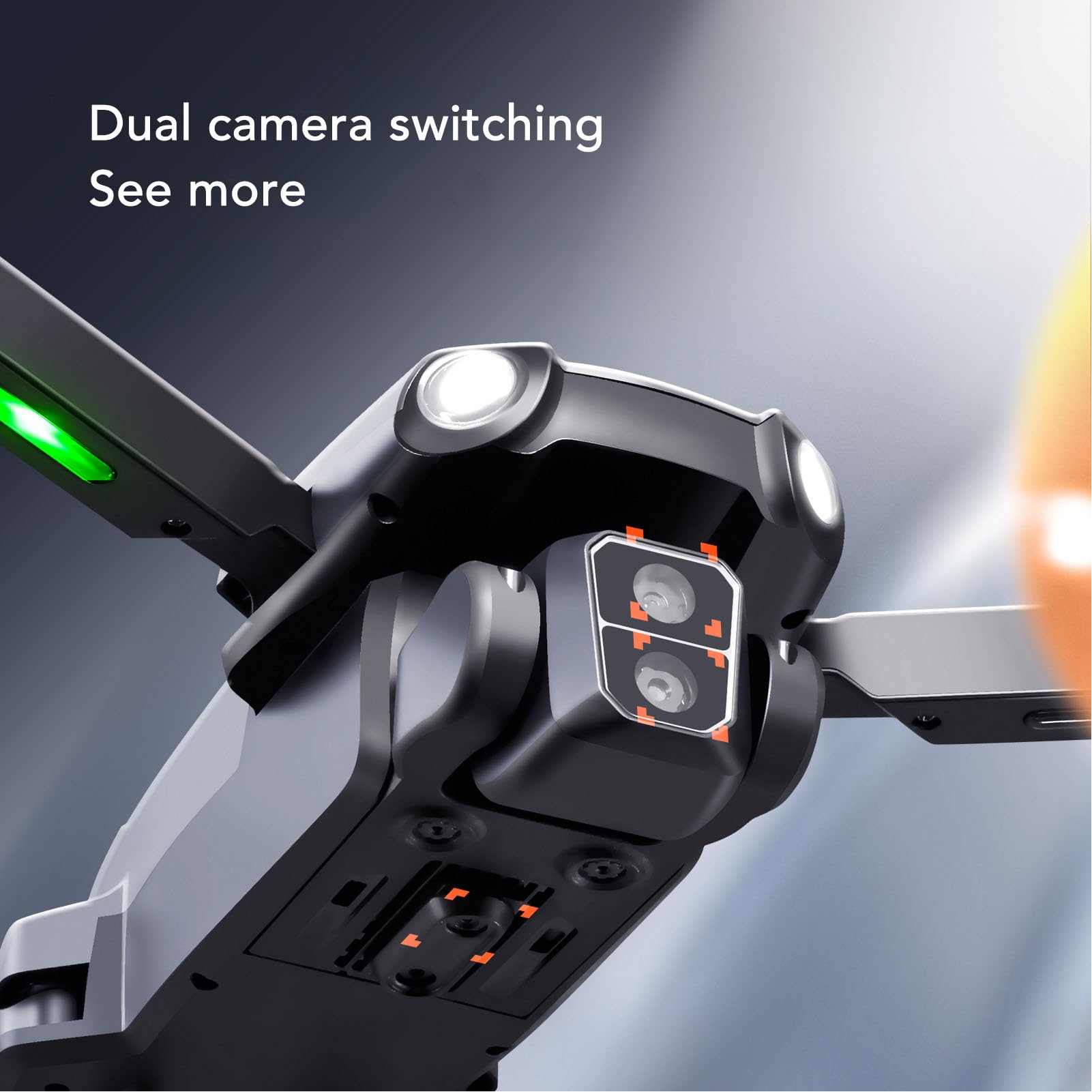 Dron Plegable, Cámara Dual 8K, Control 6 Canales con Giroscopio, Evitación Obstáculos Motor sin Escobillas, Dron para Adultos Niños Familia, Diversión al Aire Actividades Exteriores