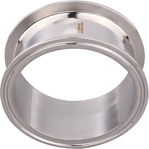 Miniatura 4 de DERNORD Tubo de carrete sanitario con extremos de abrazadera, tubo redondo sin costuras de acero inoxidable 304 con brida de virola de triple