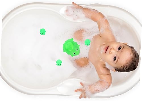 Milisten 4pcs Bath Frog Soft Vinyl Bathroom Playthings for Safe Water Shower Essentials