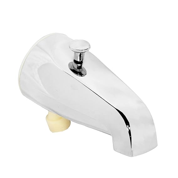 Nick The Fixer FIP Diverter Spout Nose Connector Heavy Duty Zamak Metal Bathtub Faucet Tub Spout 1/2 Inch Chrome Finish Bath Tub Faucet Tub Spout Adapter