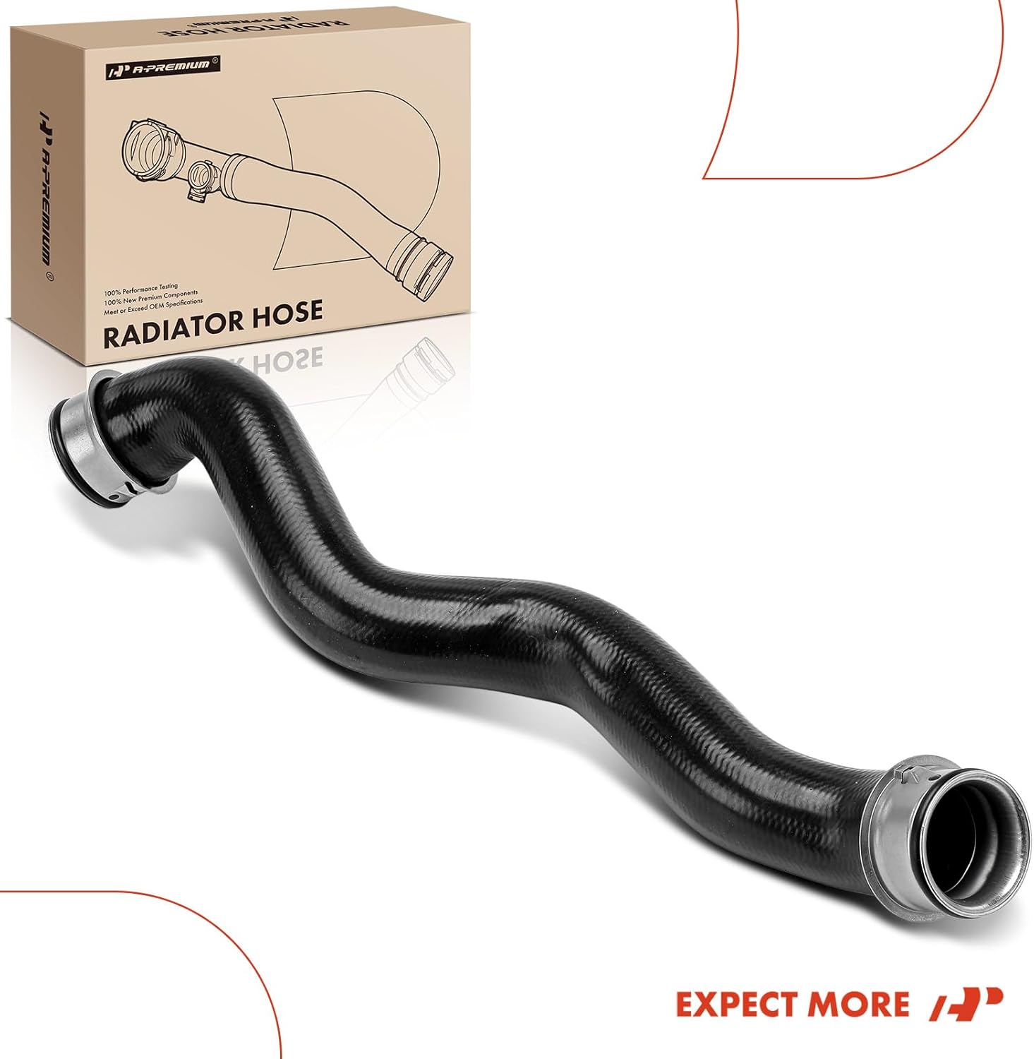 A-Premium Upper Radiator Coolant Hose Compatible with Mercedes-Benz W204 Series C300 2013-2014, C350 2012-2015, W212 Series E300 2013-2014/2016, E350 2012-2016, W204 Series GLK350 2013-2015