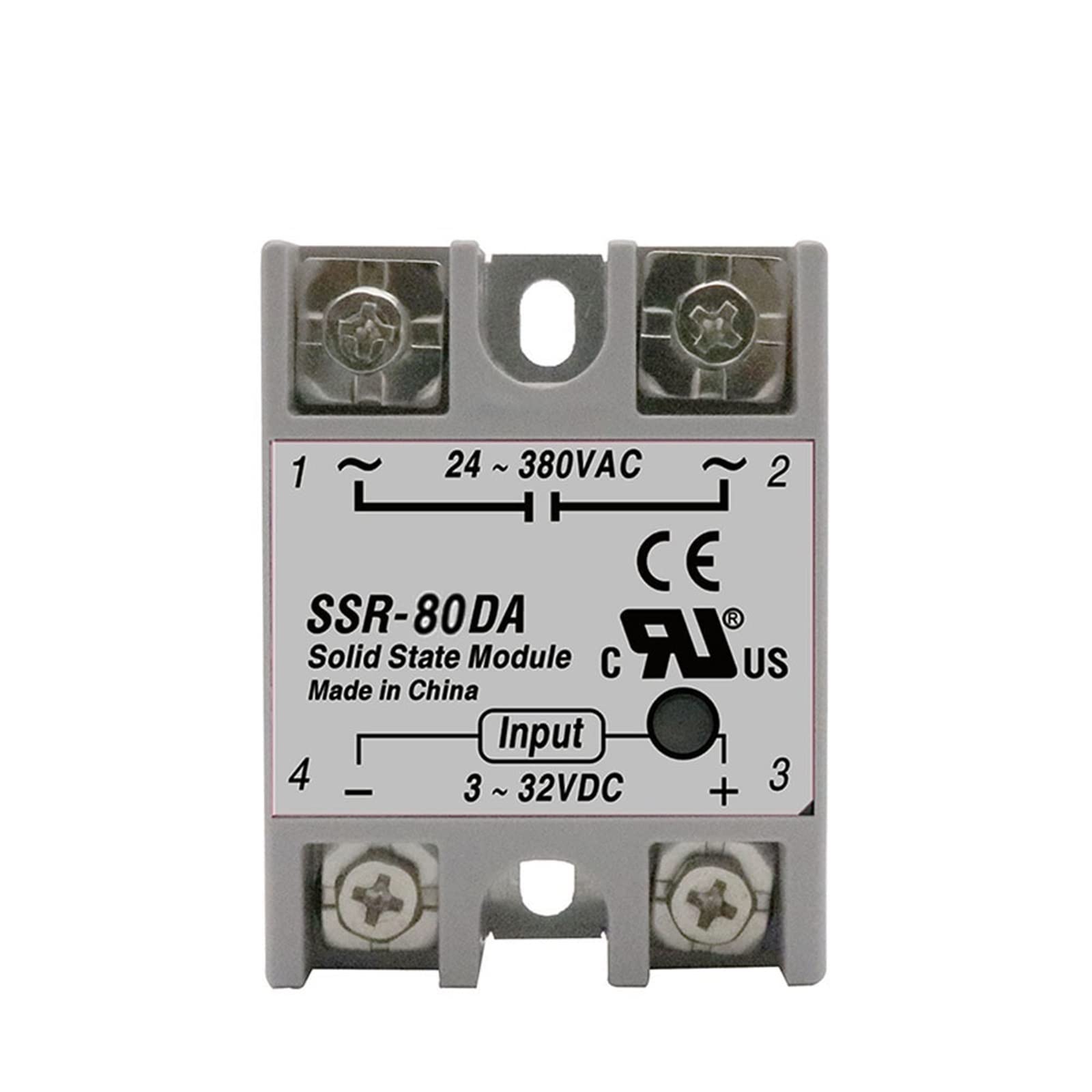 Relé SSR 80A con conmutación silenciosa y entrada DC 3-32V para optimizar hornos PID 8