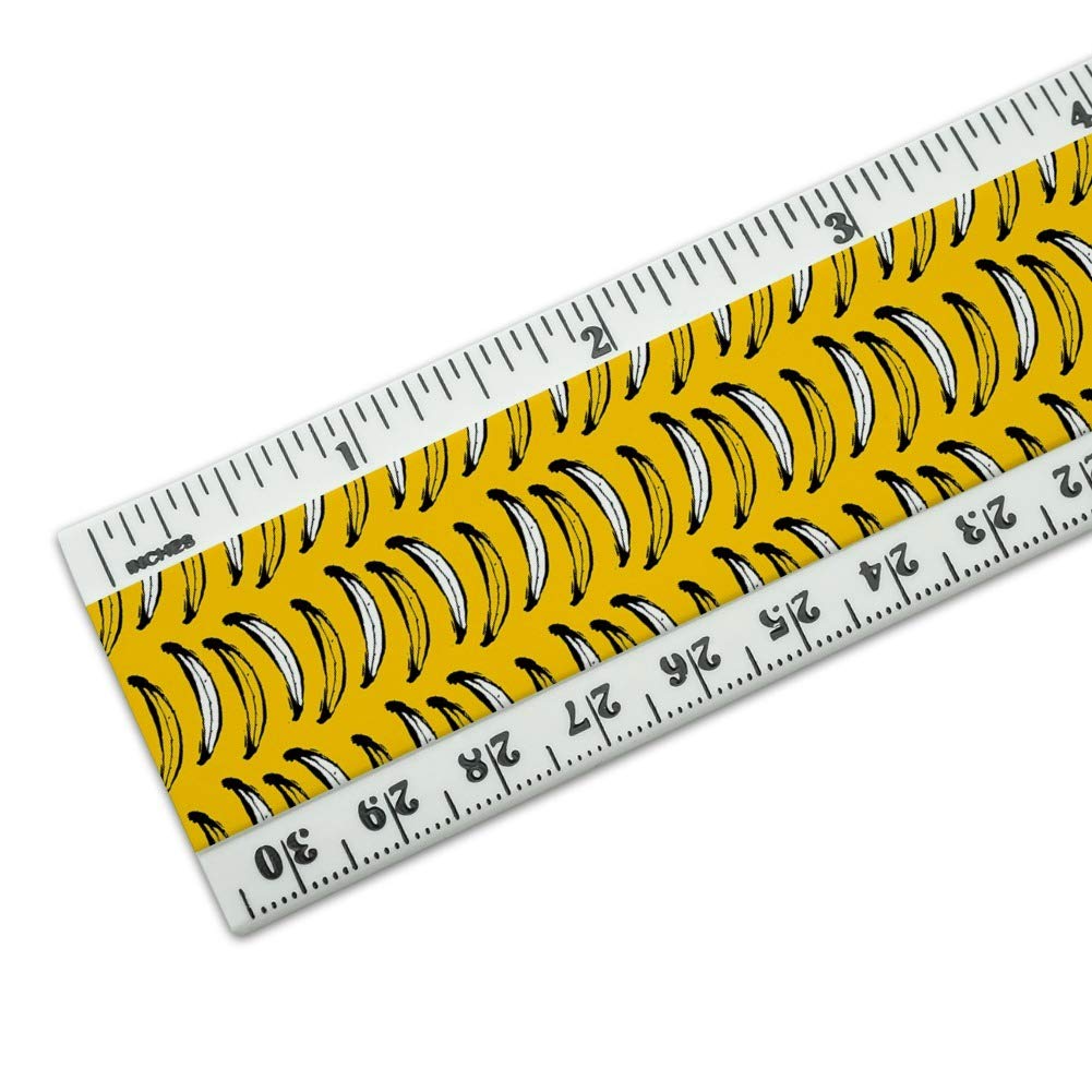 Just Bananas Pattern 12 Inch Standard and Metric Plastic Ruler