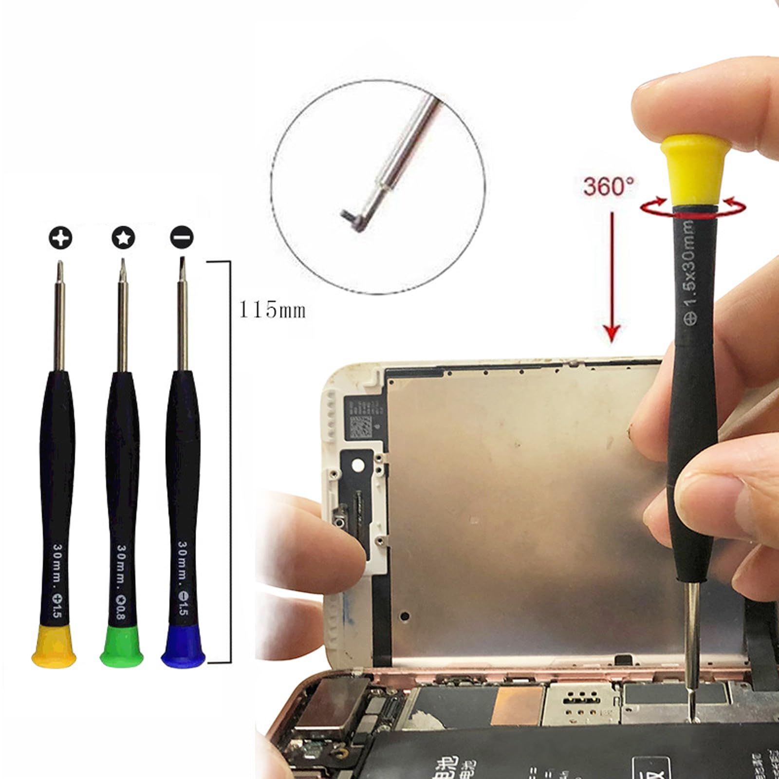 NUIGUBF 22 Outils électroniques Professionnels, adaptés à l'ouverture des téléphones Portables, des tablettes pour remplacer l'écran, la Batterie et d'autres Kits de réparation multifonctionnels (A)