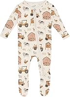 Vista 37 de KicKee Baby & Toddler - Pijama de viscosa ultrasuave de bambú con patas abatibles y puños