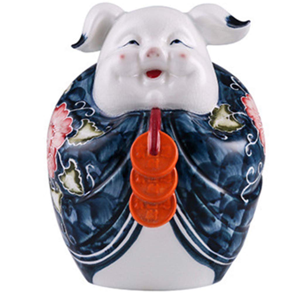 YNIYUJKL Feng Shui Ornaments Pig Statues Home Decor Kitchen, Animal Sculptures Wealth Lucky Adorable Piggy Figurines Decoration Housewarming Congratulatory Gift,C,E-A