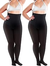 Sintege 2 Pairs Plus Size Tights for Women Plus Size Opaque Elastic Tights 120 Denier