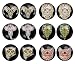 LilMents Animal Sugar Skull Black Mens Womens Stainless Steel Stud Earrings - 6 Pairs Set