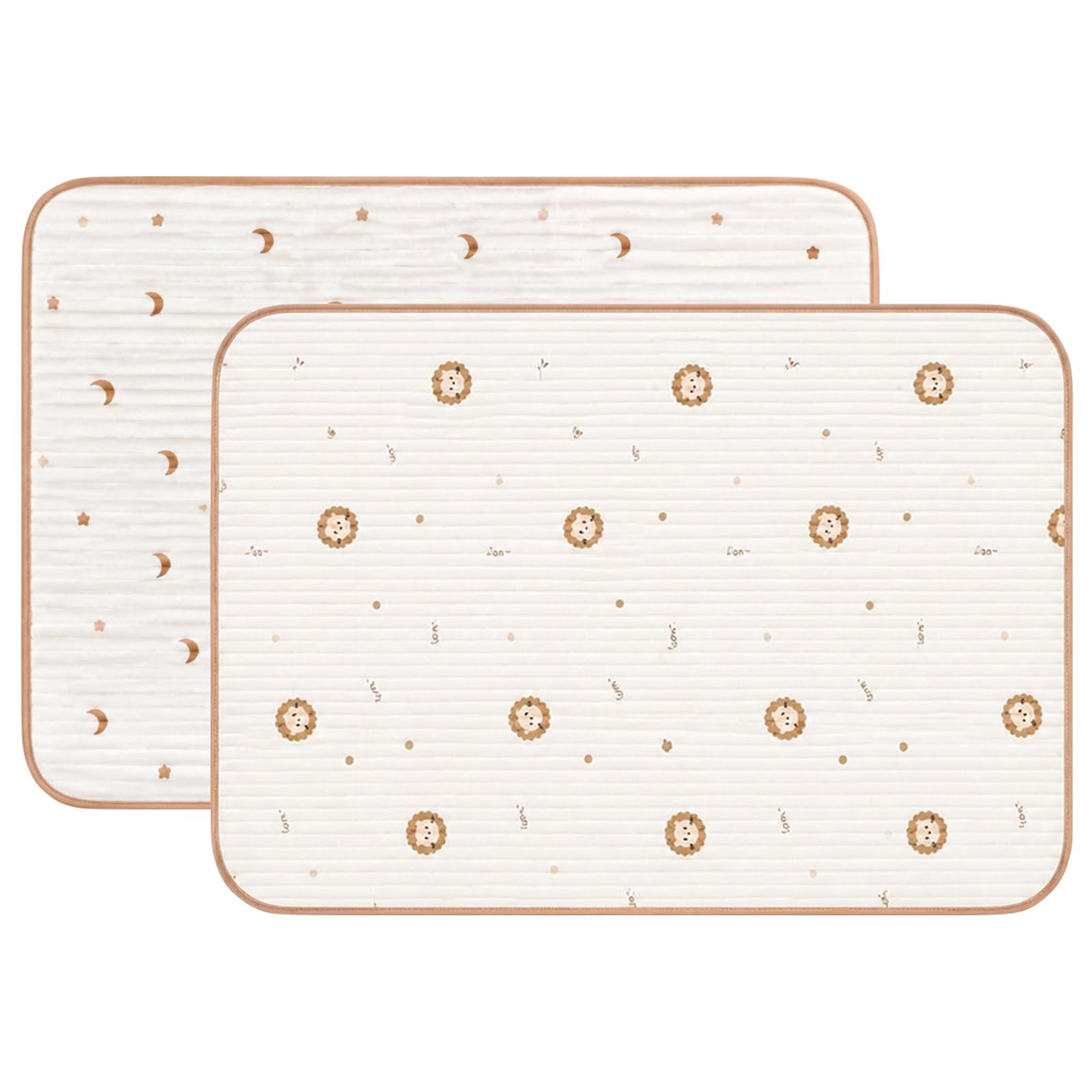 Coussin pour matelas à langer bébé Liemuao imperméable et lavable en lot de 2