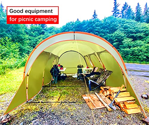 Car Camping Shade Awning Canopy For 8-10 Person Family Party Tent Picnic,Bbq,Friends Gathering Waterproof Lightweight Easy Setup 15 * 10 Ft #TOP4